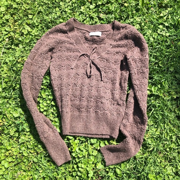 Hollister Brown Knit Sweater - Picture 1 of 4